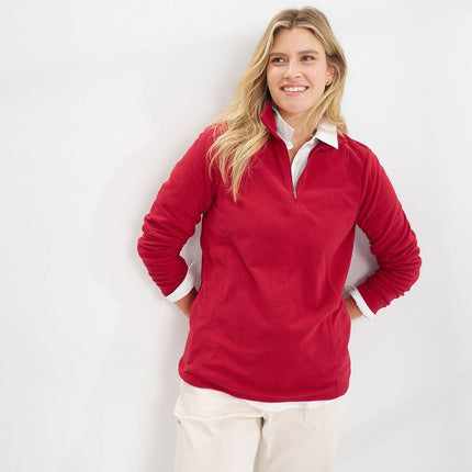 Lands' End Women's Anyweather Fleece Quarter Zip Pullover - Soft & Cozy, Size M New