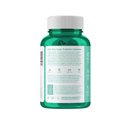 Goli Nutrition Pre Post Probiotics Sugar Free Vegan Dietary Supplement Gummies - 60ct