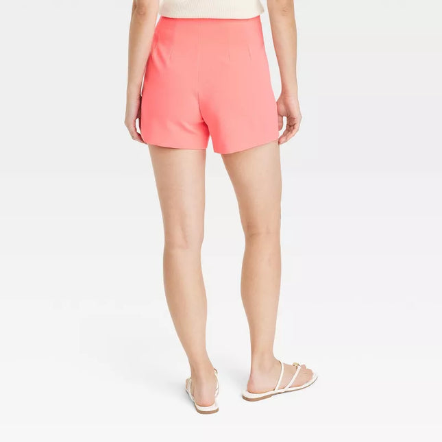 Women's High-Rise Tailored Shorts - A New Day, New, Pink, Size 8