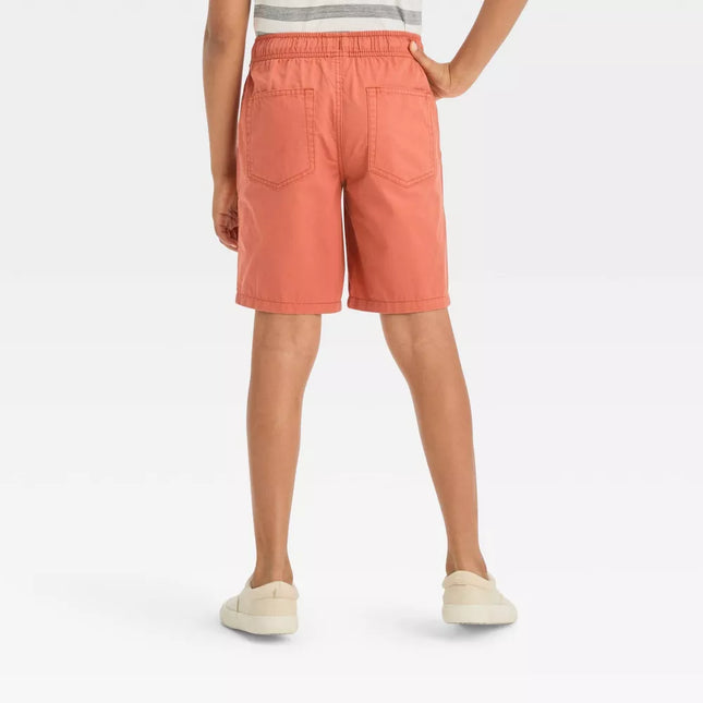 Boys' Orange Playwear 'At the Knee' Pull-On Shorts - Cat & Jack™, New- 10-12