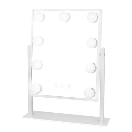 FUN DAY 12.135" x 14.75" 9-LED Bathroom Vanity Mirror White