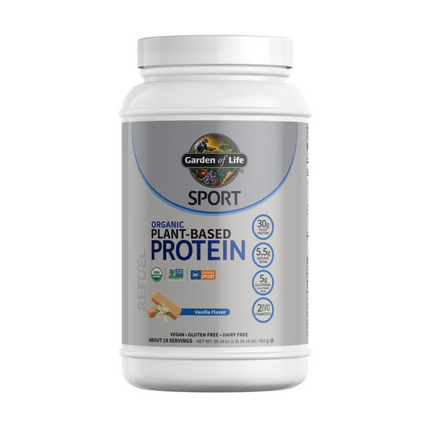 Garden of Life Sport Organic Plant-Based Protein Vanilla - NSF Certified, 19 Servings