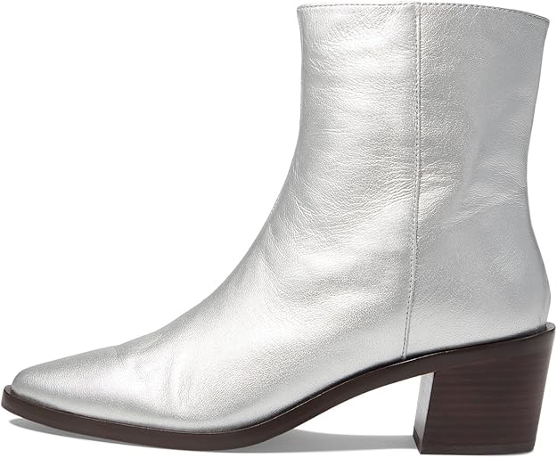 Generic Pointy‑Toe Chelsea Boots Metallic Silver Size 9 New