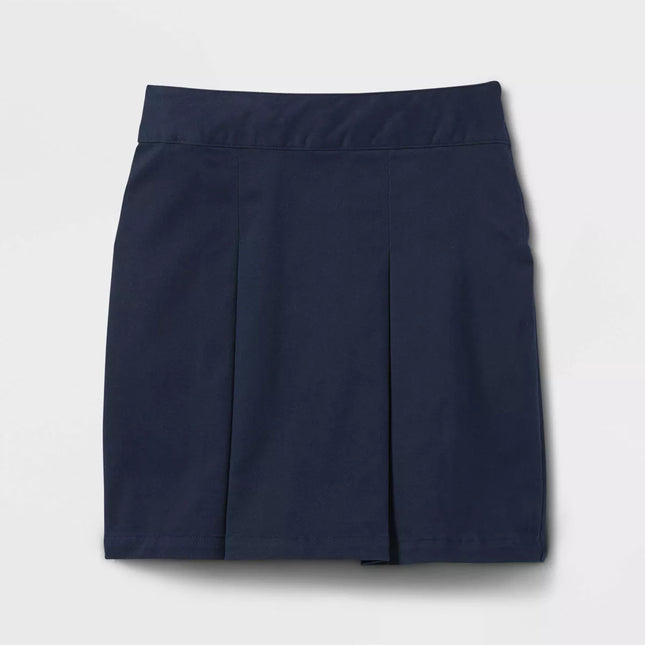 Girls' Pleated Twill Uniform Skort - Cat & Jack™, New, Navy Blue, Size 10 Plus

