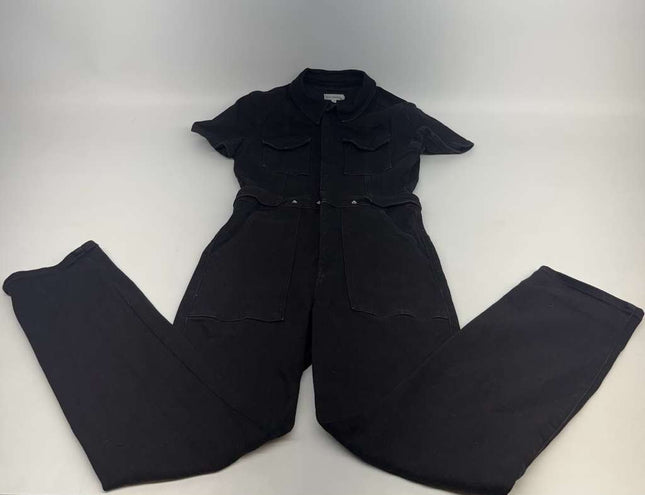 Good American Black Short-Sleeve Utility Jumpsuit Women’s Size 2 New Without Tags