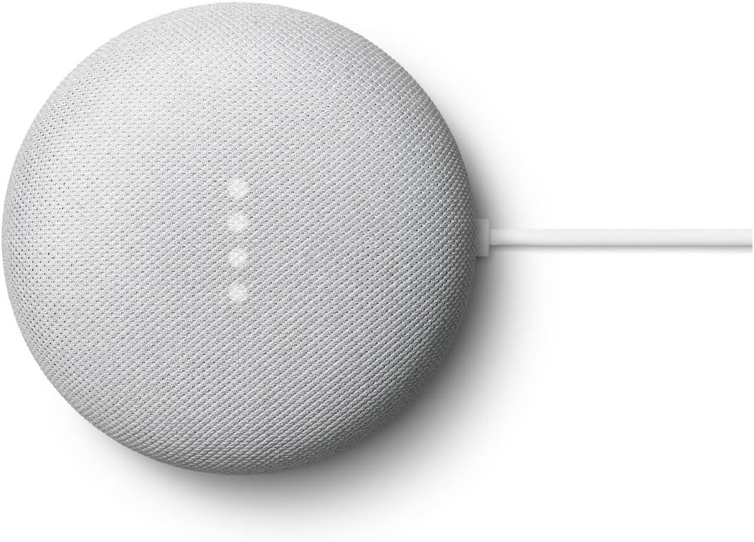 Google Nest Mini 2nd Gen Bluetooth Speaker with Multi-Language Compati ...