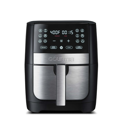 Gourmia 8 Qt Digital Air Fryer with FryForce 360 and Guided Cooking, Black/Stainless Steel, GAF826, 14.82 H - Used