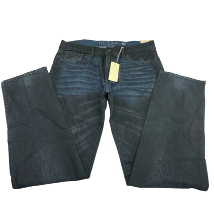 Guess Men's Dark Abyss Slim Straight Jeans 36x32 New

