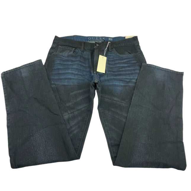 Guess Men's Dark Abyss Slim Straight Jeans 36x32 New
