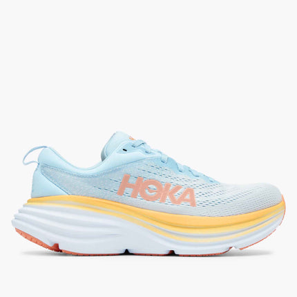 HOKA Bondi 8 Road Running Shoe Blue/Orange women's Size 7.5 Wide New