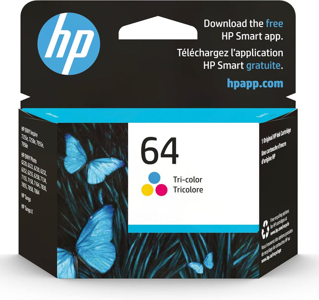 HP 64 Tri-color Original Ink Cartridge – N9J89AN#140 – New