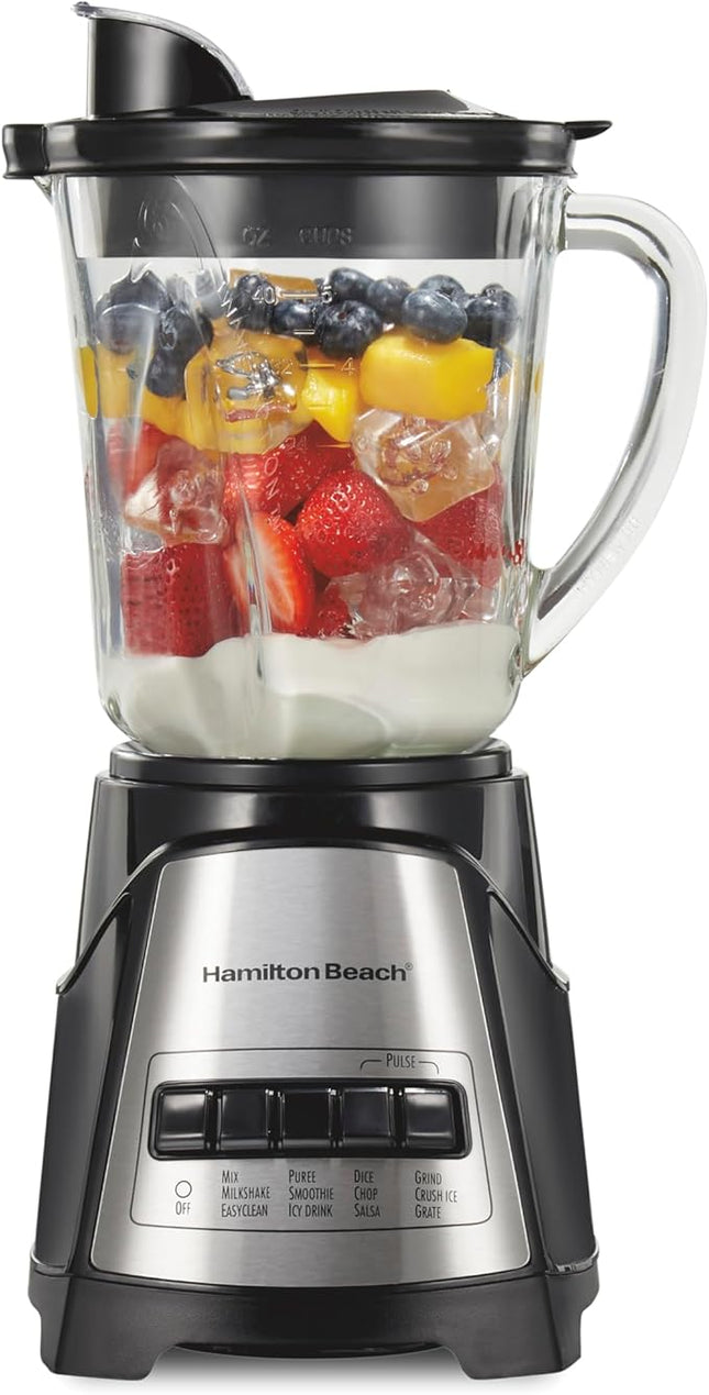 Hamilton Beach Power Elite Wave Action Blender 700W, 40 oz Glass Jar – Black – New