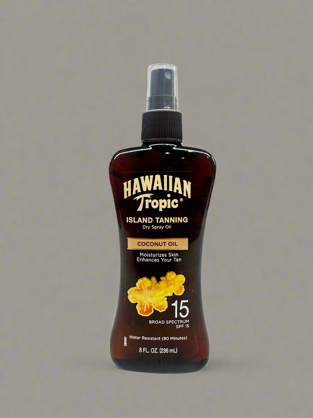 Hawaiian Tropic Island Tanning Dry Spray Oil, Coconut Oil, SPF 15, 8 fl. oz