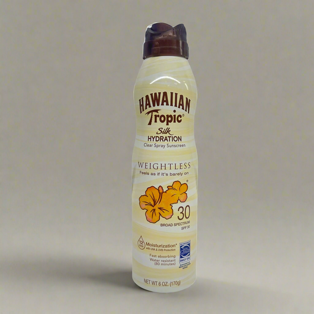 Hawaiian Tropic Weightless Hydration Clear Spray Sunscreen SPF 30, 6oz