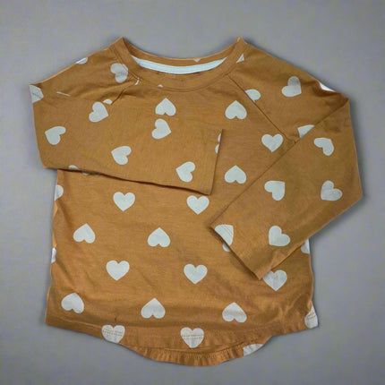 Heart-Patterned Long-Sleeve Shirt, New Without Tags