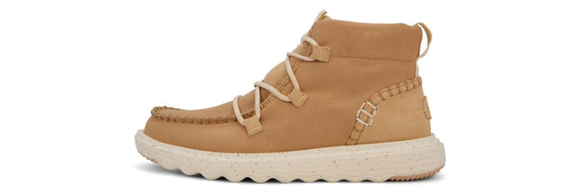 Hey Dude Reyes Leather Pull-On Boots Taupe Women's Size 8 New