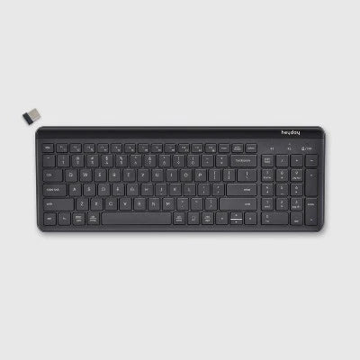 Heyday Bluetooth Wireless Keyboard - Open Box, Black (Windows, Mac, PC, Laptop)

