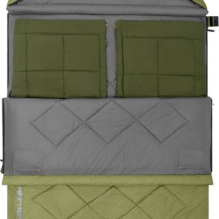 Heytrip Double Sleeping Bag with Blanket - Two-Person Sleeping Bag for Adults, 20-Degree Camping Sleeping Bag, Size 35x35x50 cm Open Box