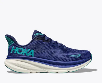 Hoka Clifton 9 Women's Running Shoes - Bellwether Blue/Evening Sky, Size 7.5 (New)