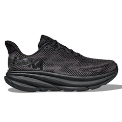 Hoka Men’s Clifton 9 Running Shoes – Black/Black – Size 9 – New