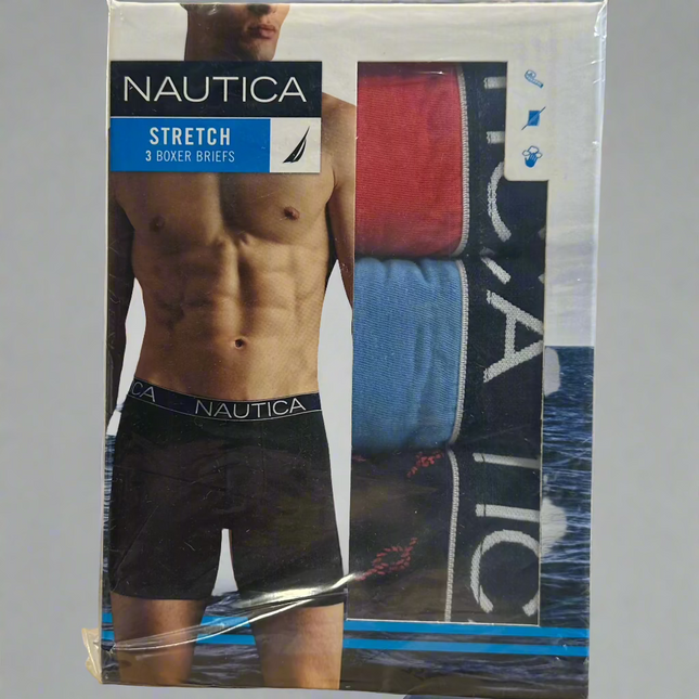  Men’s Stretch Boxer Briefs 3-Pack, size M, comfortable and stylish underwear in various colors”
