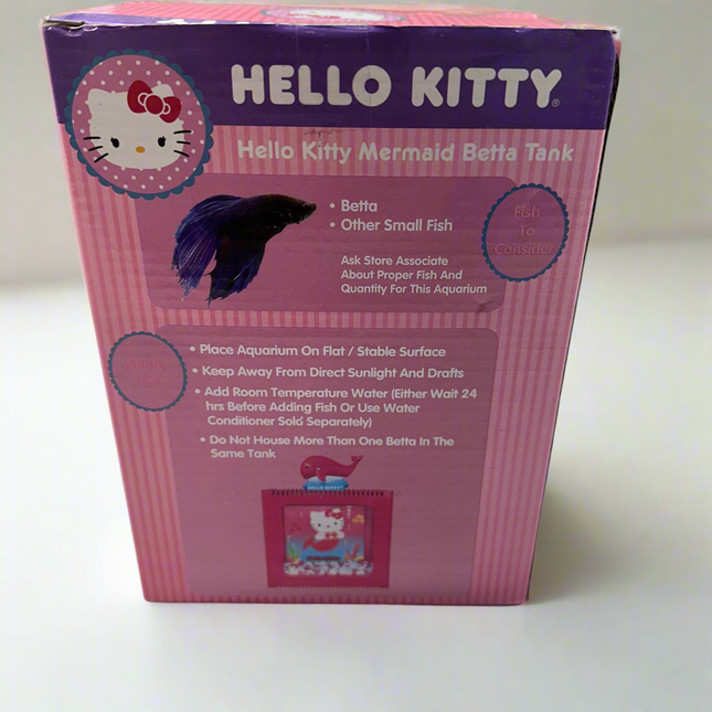 Hello Kitty Mermaid Betta Tank with Decorative Lid - New