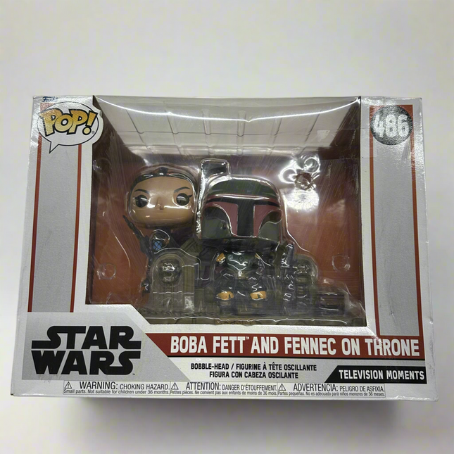 Funko Pop Star Wars Boba Fett and Fennec on Throne Figure – New