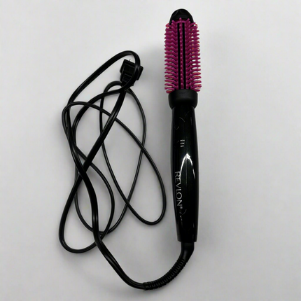 Revlon Pro Collection Heated Silicone Bristle Curl Brush Black - 1” (Open Box)