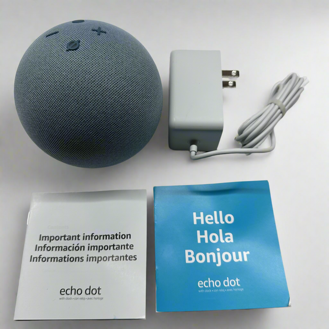 Amazon Echo Dot (4th Gen) Smart Speaker with Clock and Alexa - Twilight Blue Open Box