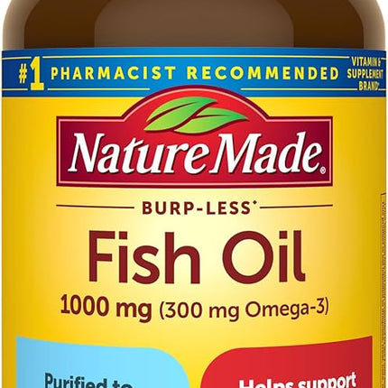Nature Made Fish Oil Omega 3 1000mg Softgels, 150 Softgels - Exp. 07/2026