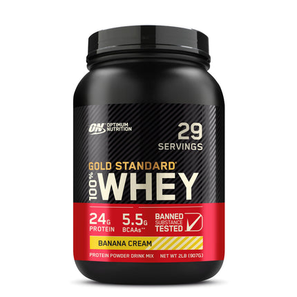 Optimum Nutrition Gold Standard 100% Whey Protein Powder, Banana Cream, 2 Pound - Exp - 12/05/2026