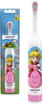 Spinbrush Princess Peach Kid’s Electric Battery Toothbrush, Soft Bristles
