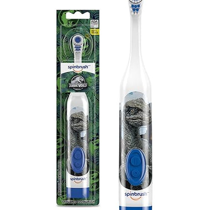 Spinbrush Jurassic World Battery Electric Toothbrush for Children Ages 3+ with 1 AA Battery, Soft Head Bristles