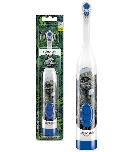 Spinbrush Jurassic World Battery Electric Toothbrush for Children Ages 3+ with 1 AA Battery, Soft Head Bristles