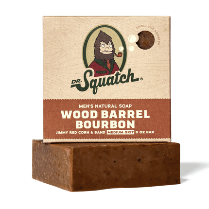 Dr. Squatch Wood Barrel Bourbon Soap Bar - 5 Oz