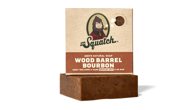 Dr. Squatch Wood Barrel Bourbon Soap Bar - 5 Oz