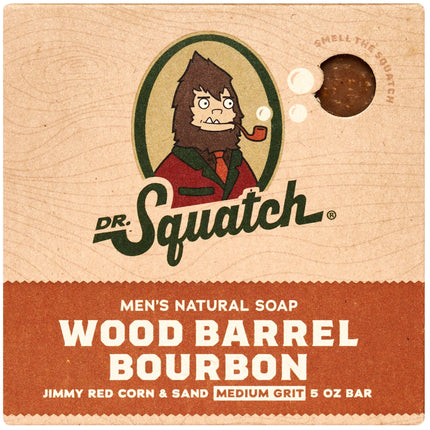 Dr. Squatch Wood Barrel Bourbon Soap Bar - 5 Oz