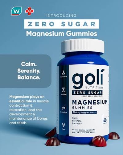 Goli Nutrition Magnesium Sugar Free Dietary Supplement Vegan Gummies - 60ct - Exp - 03/2027