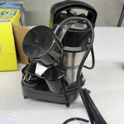 Barracuda 1 HP Cast Iron Sump Pump Side Discharge Vertical Float – Open Box, Broken Leg