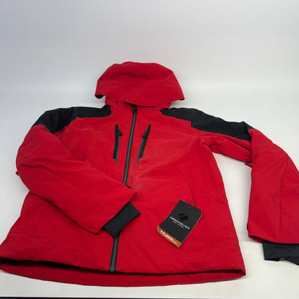 Obermeyer Men's Red Ski Jacket with Hood Brakelight Size S – New with Imperfections