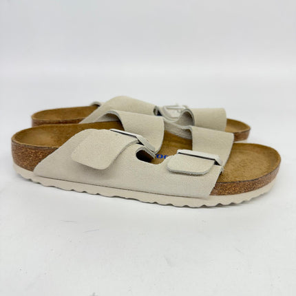 Birkenstock Arizona Suede Leather Sandals Stone Coin Soft Footbed Size 38 – New Without Box