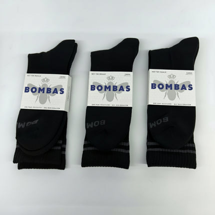 Bombas Mens Honeycomb Mid Calf Socks Black Size Large (9.5-13) – Donation Purposes Only