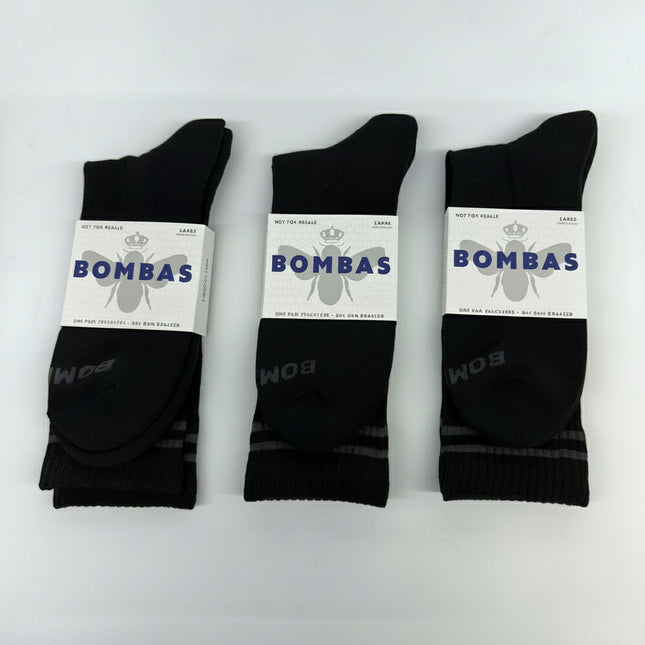 Bombas Mens Honeycomb Mid Calf Socks Black Size Large (9.5-13) – Donation Purposes Only