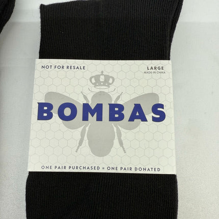 Bombas Mens Honeycomb Mid Calf Socks Black Size Large (9.5-13) – Donation Purposes Only