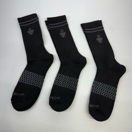 Bombas Mens Honeycomb Mid Calf Socks Black Size Large (9.5-13) – Donation Purposes Only