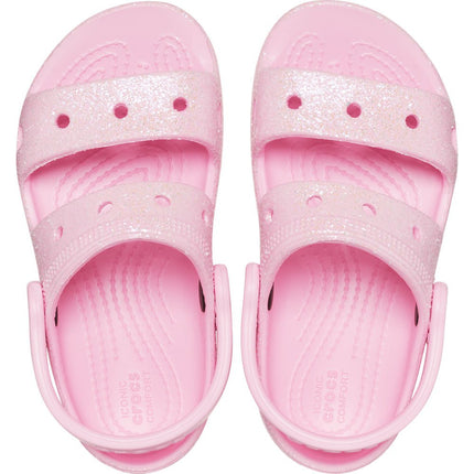 Crocs Classic Glitter Toddler Sandals - Pink,