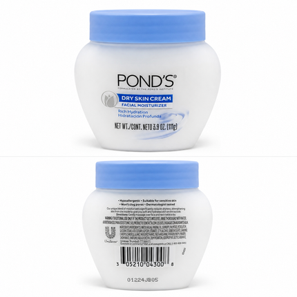 Pond’s Dry Skin Cream Facial Moisturizer Rich Hydration 3.9 oz 111g