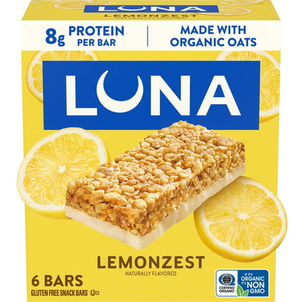 6-pack of LUNA LemonZest Gluten-Free Snack Bars (Dec 20, 2026)