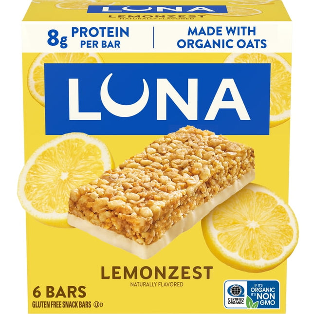 6-pack of LUNA LemonZest Gluten-Free Snack Bars (Dec 20, 2026)