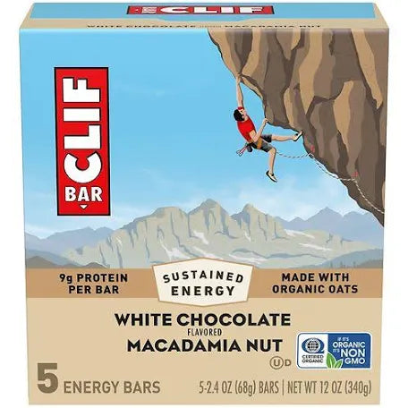5-pack of Clif Bar White Chocolate Macadamia Nut Energy Bars (Feb 27, 2027)